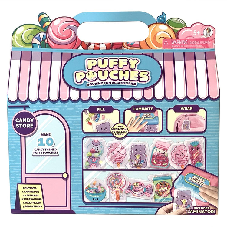 Puffy pouches - themed sets - candy store