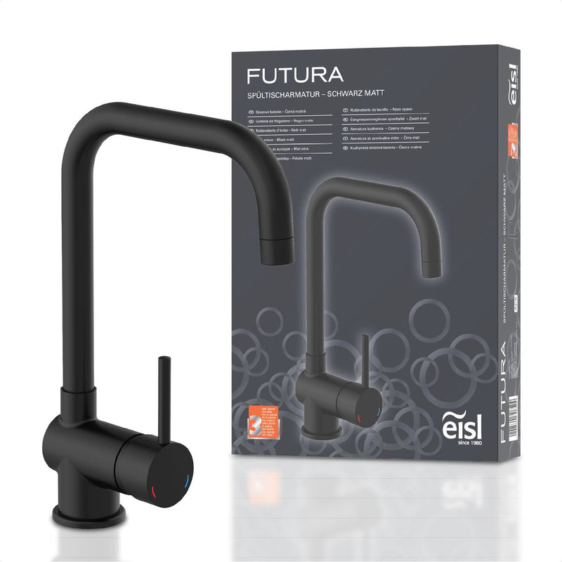 Eisl futura keukenkraan - mengkraan - zwart