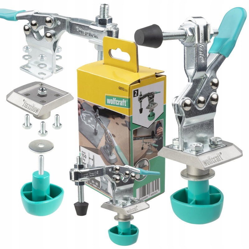Wolfcraft - mobiele snelspanner - werkbank accessoires - lijmklem voor werktafel - 20mm - 6893000