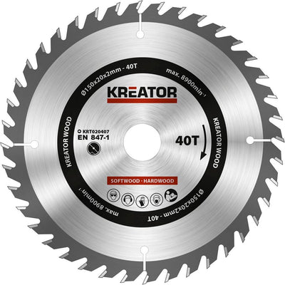 Kreator zaagblad hout 150mm40t