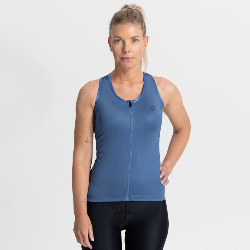 Rogelli abbey fietsshirt - korte mouwen - dames - navy - maat m