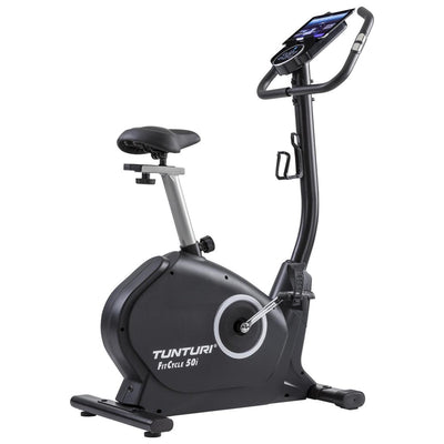 Tunturi fitcycle 50i hometrainer- hometrainer fiets - 150kg belastbare thuis fitnessfiets - bluetooth - 32 weerstandsniveaus - 22 programma's - hartslagsensoren - incl. gratis app