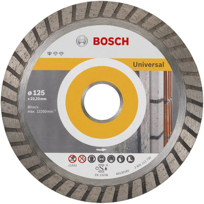 Bosch - diamantdoorslijpschijf standard for universal turbo 125 x 22,23 x 2 x 10 mm