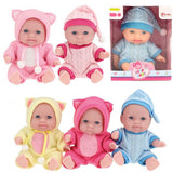 Toi-toys babypop met kledingset 14 cm lichtroze - afbeelding 1