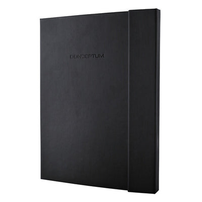 Sigel notitieboek - conceptum pure - a4+ - zwart - hardcover - 194 pagina's - 80 grams - ruit - met magneetsluiting - si-co141