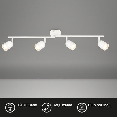 Briloner - plafondlamp - 2145046 - draaibaar - gu10 fitting - gloeilamp niet inbegrepen - 70.5 x 8 x 11 cm - wit