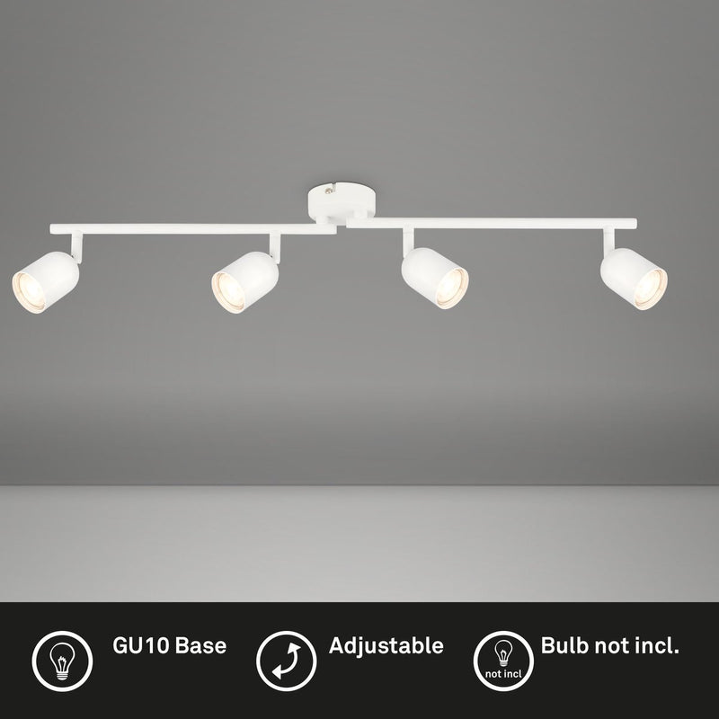 Briloner - plafondlamp - 2145046 - draaibaar - gu10 fitting - gloeilamp niet inbegrepen - 70.5 x 8 x 11 cm - wit