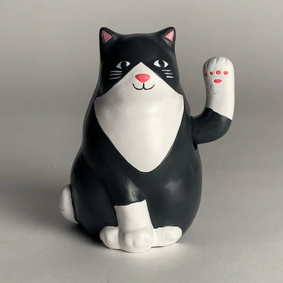 Kikkerland solar kat zonne-energie figuur - zwaaiende kat - uniek cadeau