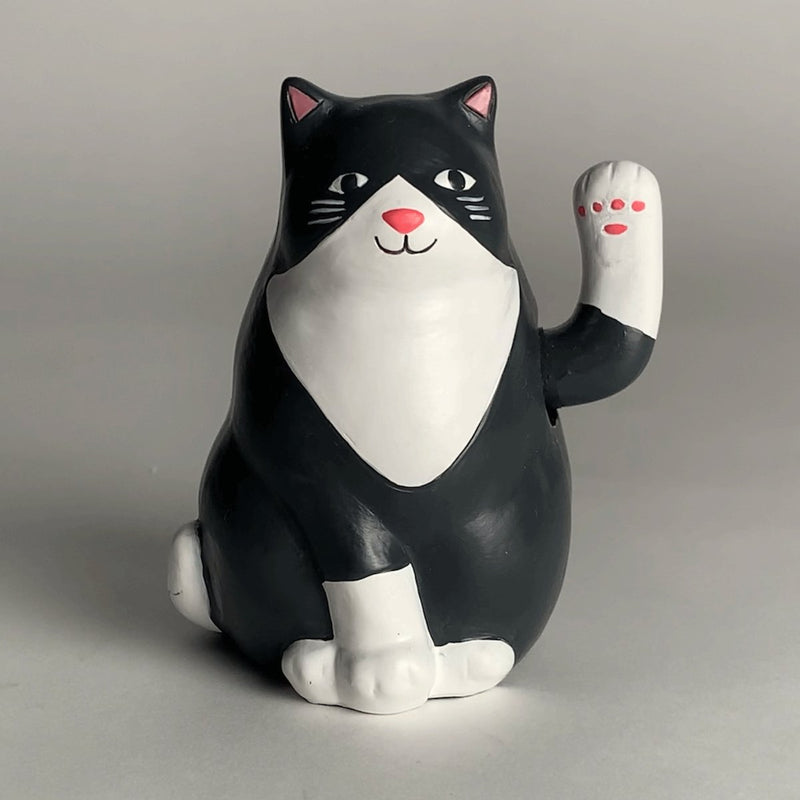 Kikkerland solar kat zonne-energie figuur - zwaaiende kat - uniek cadeau