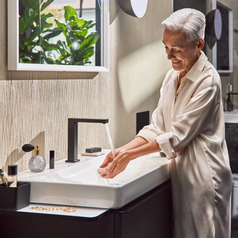 Hansgrohe tecturis e - wastafelkraan - 2-gats - coolstart energiebesparend - met waste - 150mm maat - chroom