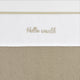 Meyco baby hello world ledikant laken - sand - 100x150cm - 0.3 tog