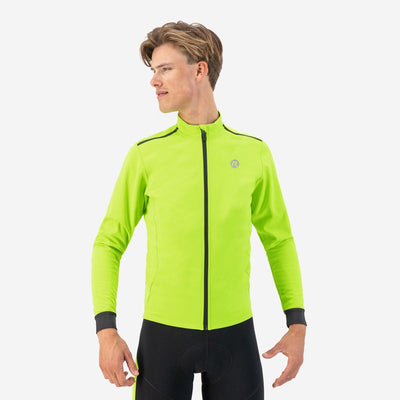 Rogelli core heren fietsjack - winter - waterafstotend - fluor zwart