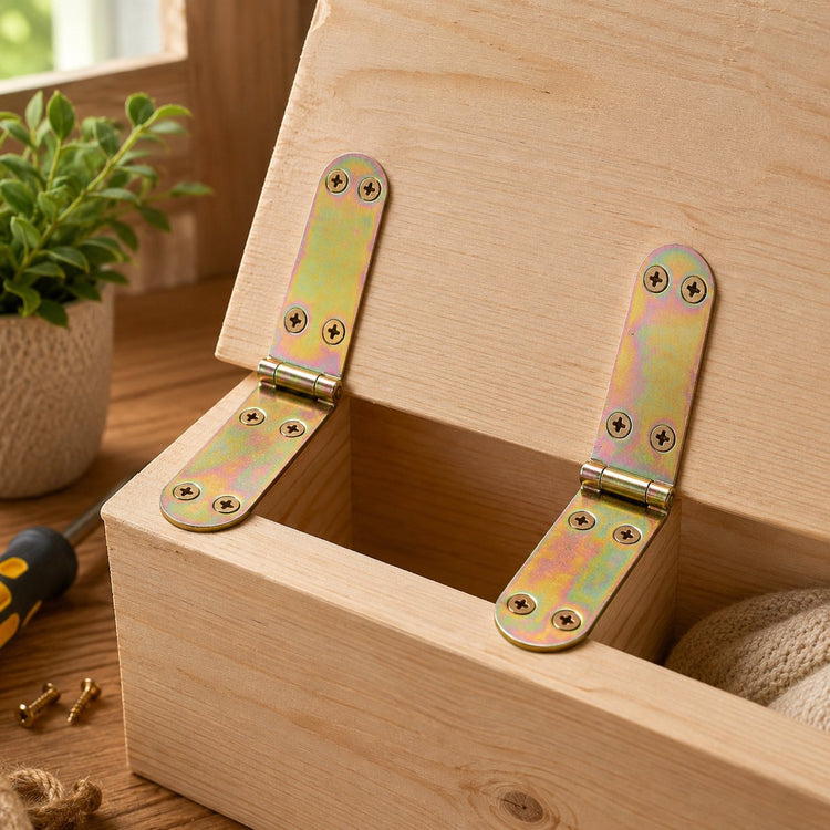 Kinzo klapscharnier 2 stuks - binnendeurscharnier 195 x 35 mm - scharnieren met 16 schroeven - metaal