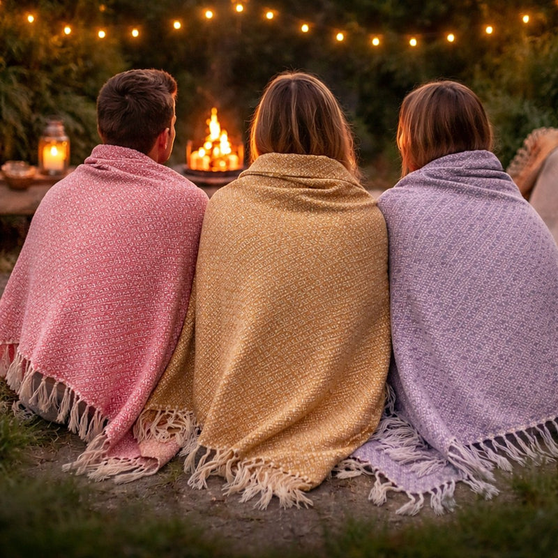 Arti casa plaid katoen geel - ruitmotief met franjes - zacht en warm - geschikt voor bank of bed - 130x170 cm - 800 gram (0,8 kg) - voor binnengebruik - 2 jaar garantie