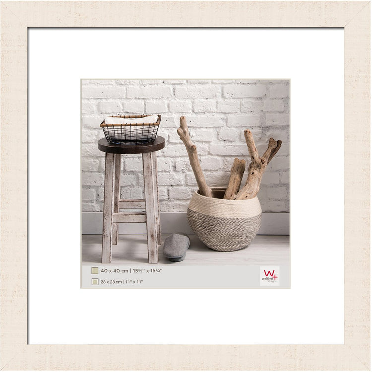 Walther home - houten lijst - fotoformaat 40x40 cm - crème wit
