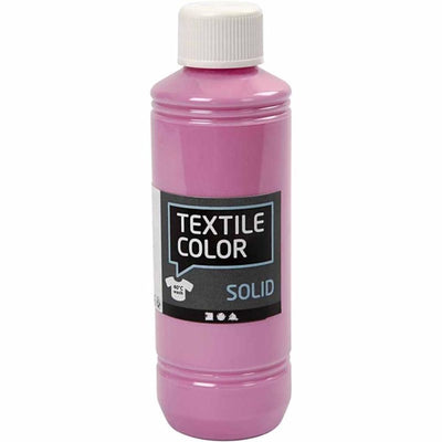 Creativ company textile color dekkende textielverf - roze, 250ml