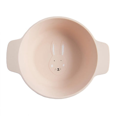 Trixie siliconen kom mrs. rabbit - kinderservies - 100% food grade silicone -vaatwas en microgolf bestendig - konijn
