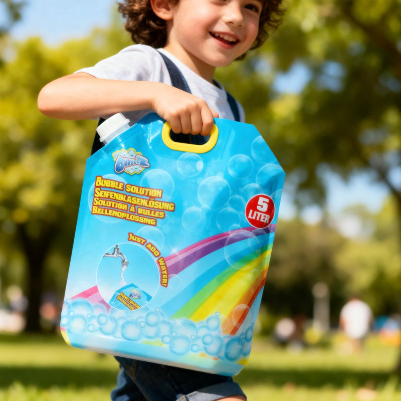 Bubblez bubble solution - bellenblaasvloeistof - inhoud 1 liter - geschikt voor jongens en meisjes - vanaf 3 jaar - met 2 jaar fabrieksgarantie - kleur blauw - voor uren speelplezier buiten