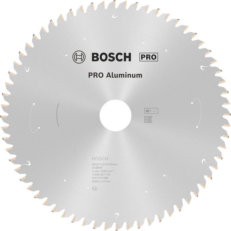 Bosch professional carbide cirkelzaagblad 216 x 30 x 2,2 mm (64 tanden) - aluminium