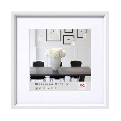 Walther steel style - kunststof lijst - fotoformaat 20x20 cm - wit