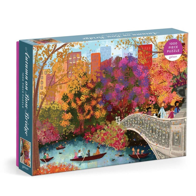 Joy laforme autumn on bow bridge 1000 piece puzzle
