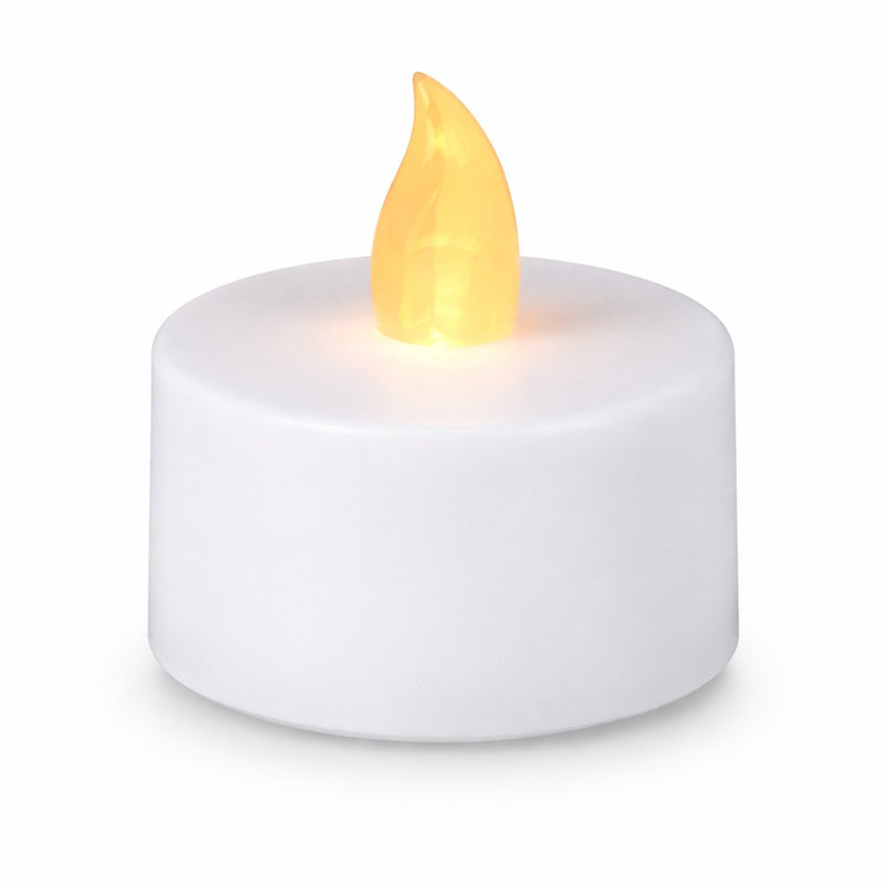 Arti casa led theelichtjes - set van 8 stuks - flikkerend warm wit licht - batterijen inbegrepen - gemaakt van kunststof - geschikt voor binnengebruik - afmeting ø3,7 x h3,7 cm - kleur wit