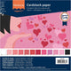 Florence vaessen creative cardstock - valentijn kleuren - 30,5 x 30,5 cm - 24 vellen - textuur - 216 g