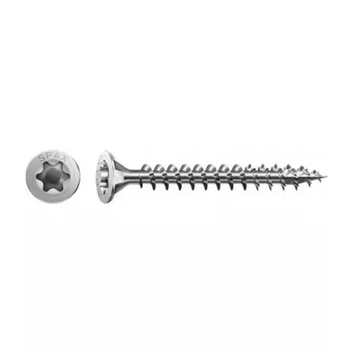 Spax torx houtschroef platte kop - 3.5x20mm - t10 - 25 stuks
