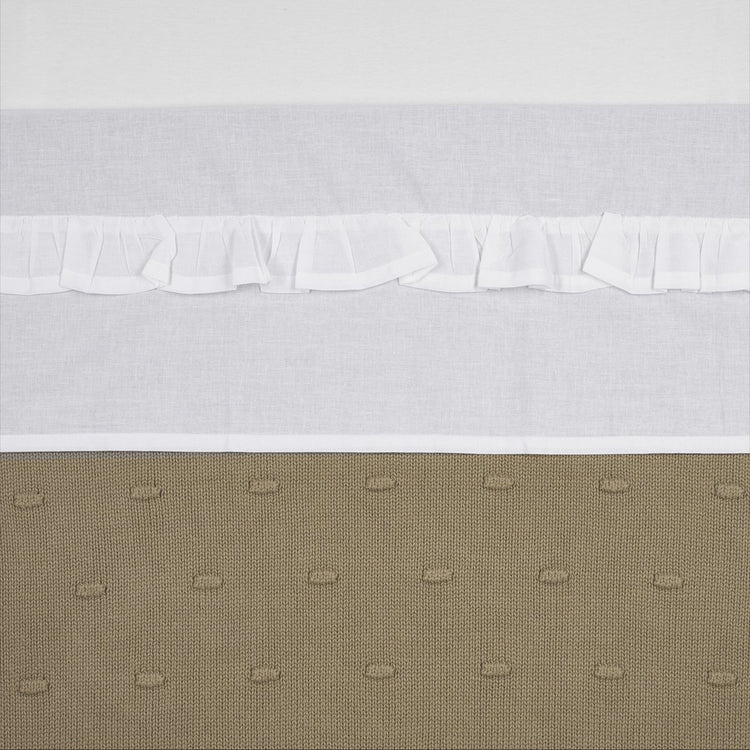 Meyco baby ruffle wieglaken - white - 75x100cm - 0.3 tog