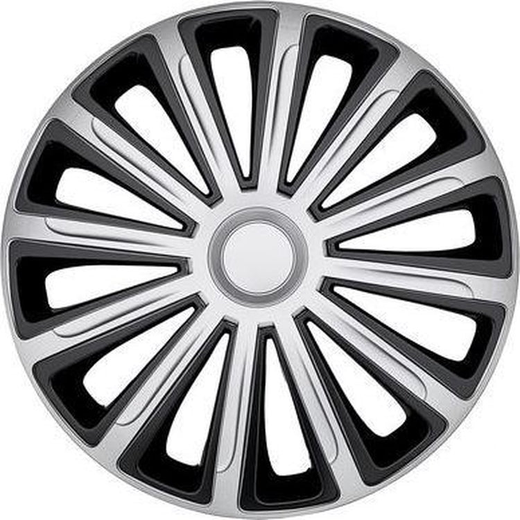 Car plus wieldoppen alaska 14 inch abs zilver zwart set van 4