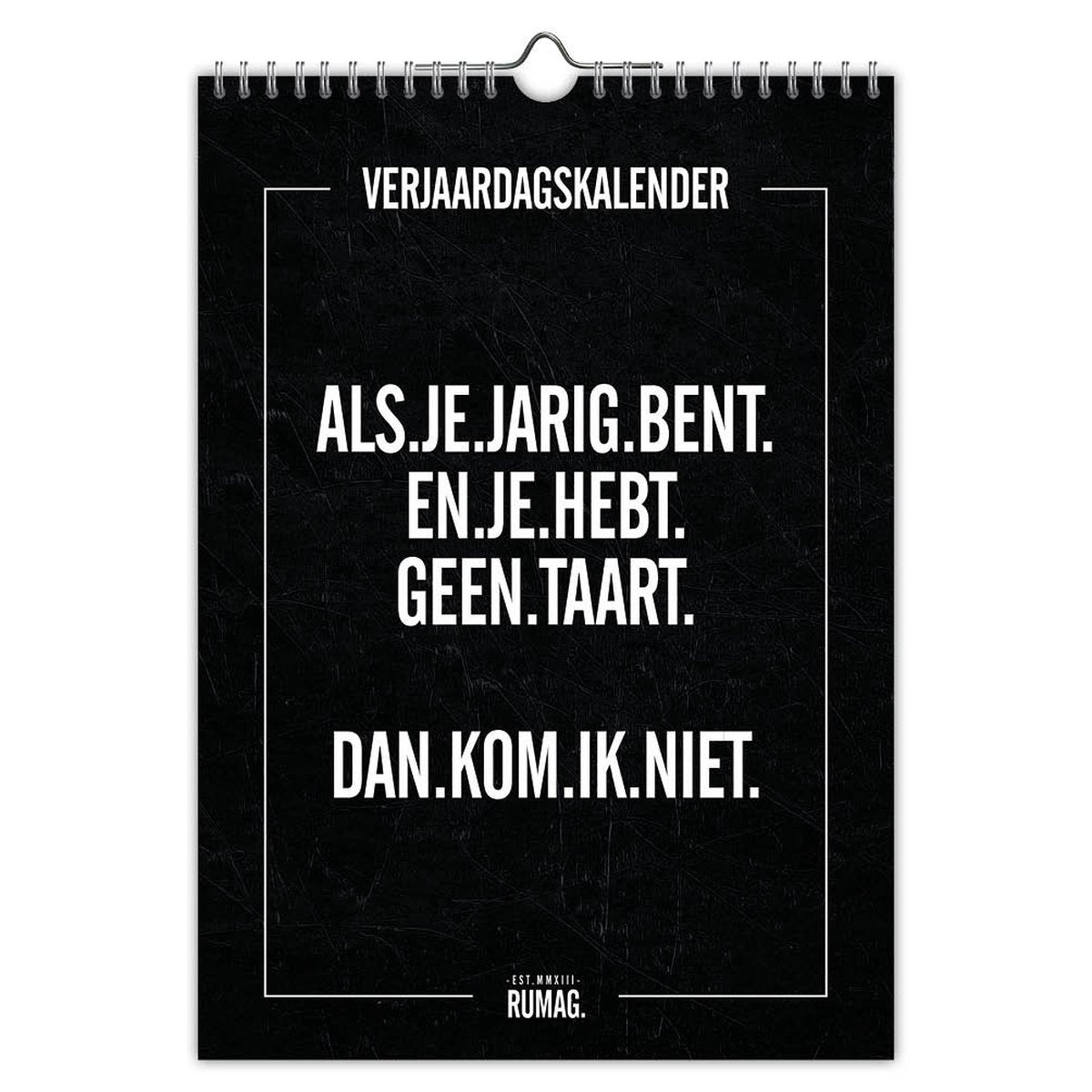 Rumag verjaardagskalender - a4