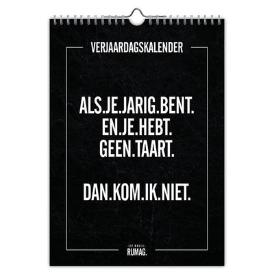 Rumag verjaardagskalender - a4