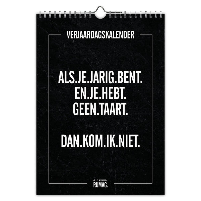 Rumag verjaardagskalender - a4