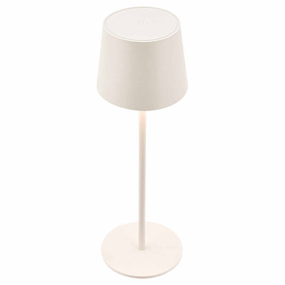 B.k.licht briloner suta - led tafellamp oplaadbaar – dimbaar – draadloos – 33cm hoog – ip44 – voor binnen buiten – op batterij – oudwit