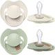 Difrax lovi fopspeen dynamisch - prime - 0 tot 6 maanden - beige lichtgroen - 2 stuks