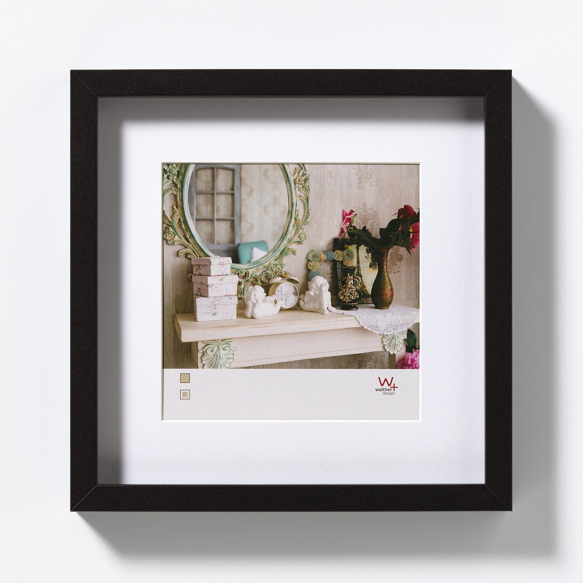 Walther stockholm - mdf houten lijst - fotoformaat 30x30 cm - zwart