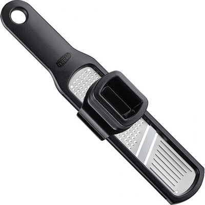 Gefu rafino knoflookrasp en -schaaf 23 cm – 2-in-1 – rvs – inclusief restenhouder