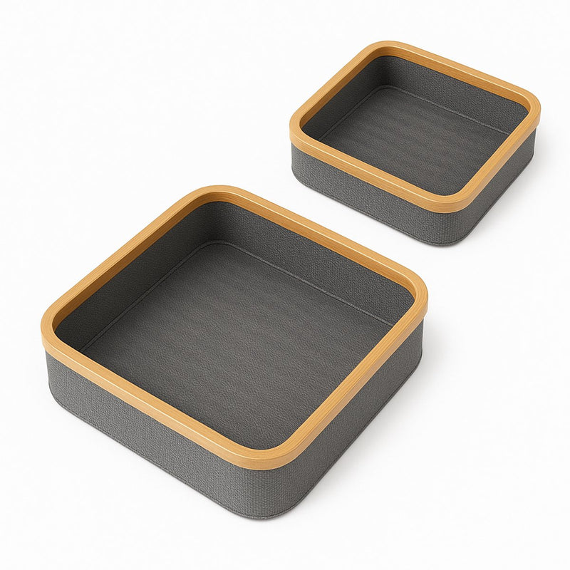 Alpina basket storage bamboo w 3secti