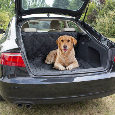 Duvo plus comfy kofferbak beschermdeken voor honden - waterbestendig scheurvast met opbergzakje - 147x120cm - zwart