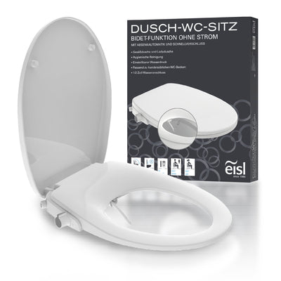 Eisl bidet douche wc-zitting opzetstuk - soft close - afklikbaar - wit