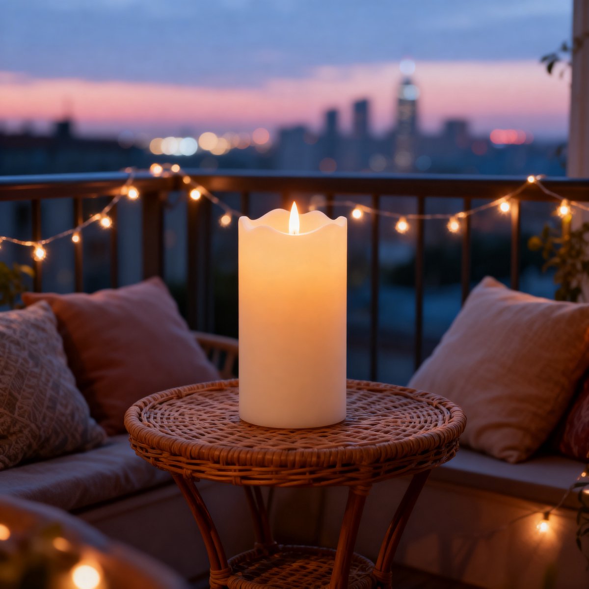 Arti casa led candle wetlook ivory h15cm