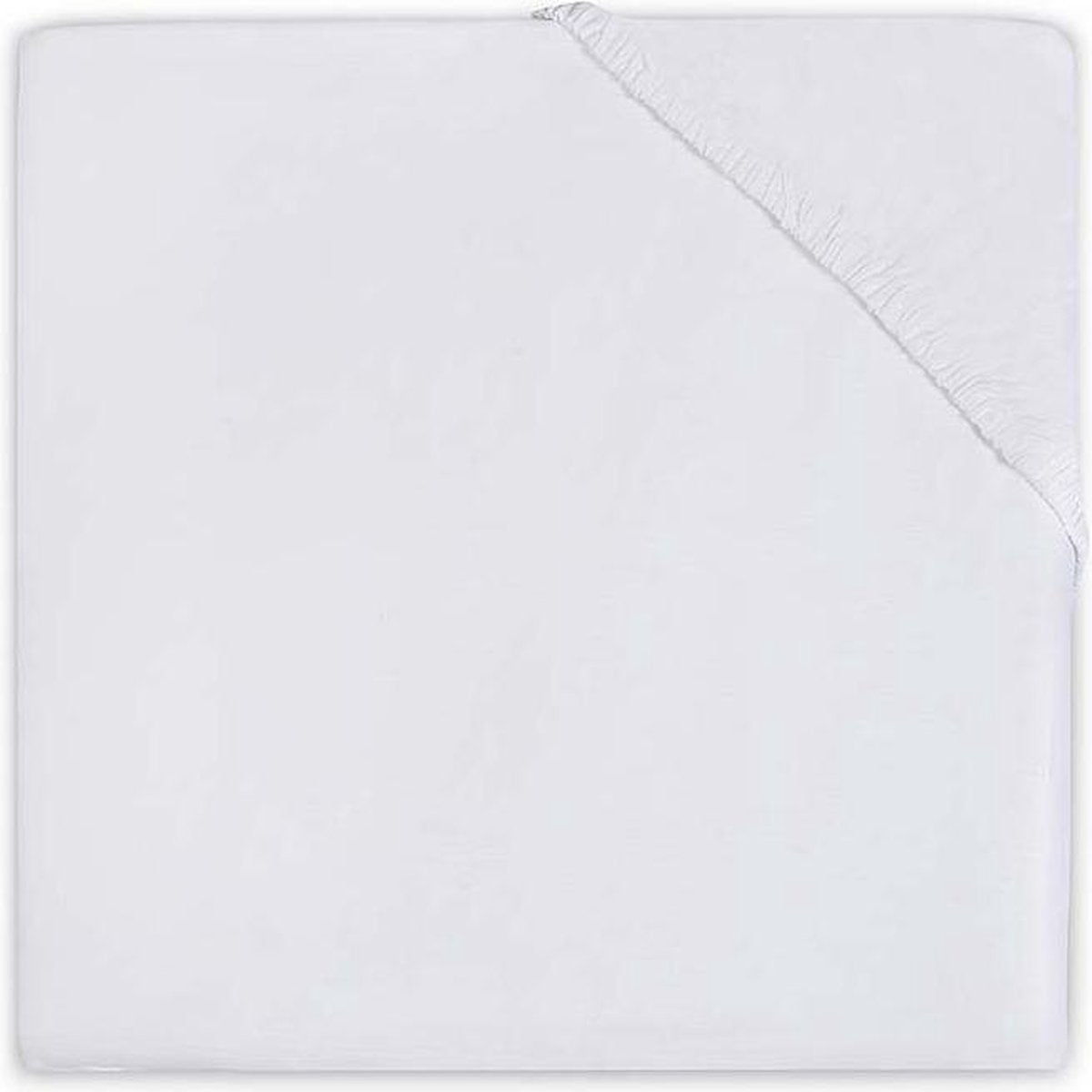 Jollein baby hoeslaken ledikant - wit - katoen - 70x140cm