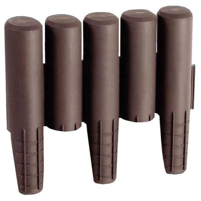Prosperplast borderrand palissade ca. 270 cm - bruin - set van 10 stuks