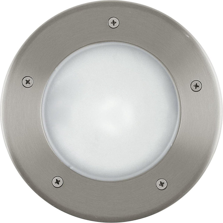 Eglo riga 3 - buitenverlichting - grondinbouwlamp - 1 lichts - rvs - wit - ø17 cm