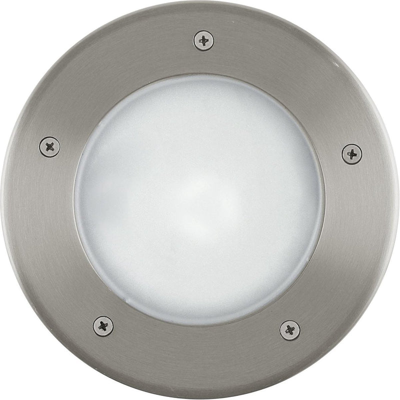 Eglo riga 3 - buitenverlichting - grondinbouwlamp - 1 lichts - rvs - wit - ø17 cm