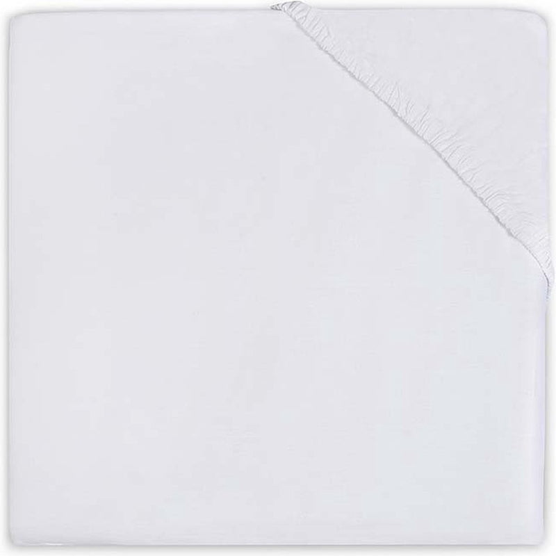 Jollein baby hoeslaken wieg katoen 40x80 90cm - wit