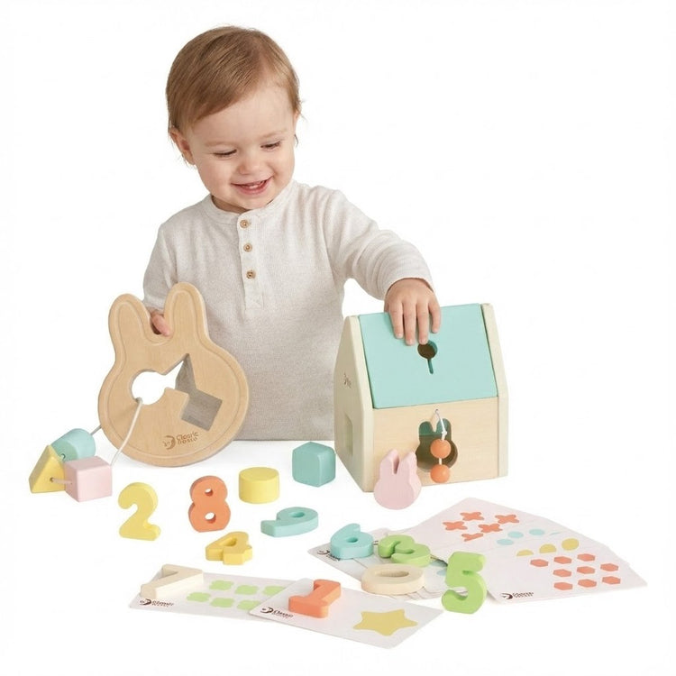 Classic world pastel babyset box eerste leerspeelgoed 25st. - uni