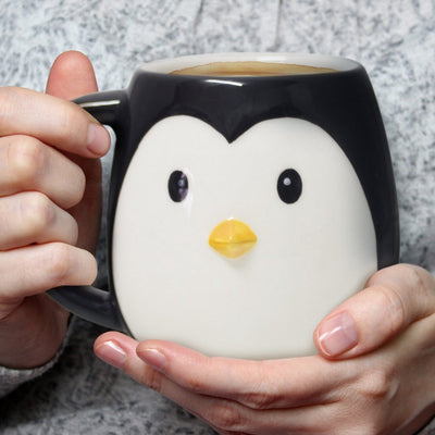 Balvi drinkbeker penguin pingo zwart keramiek