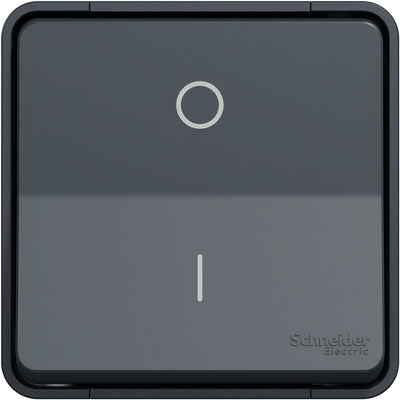 Schneider electric mureva styl diy - tweepolige schakelaar - grijs antraciet