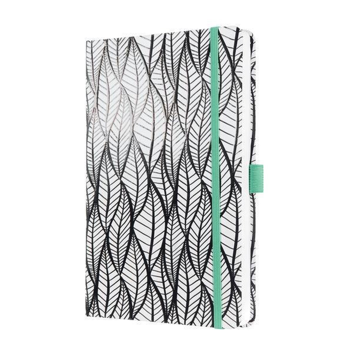 Sigel notitieboek jolie - whitened leaves - a5 - hardcover - 174 pagina's - gelinieerd - 80 grams - si-jn323